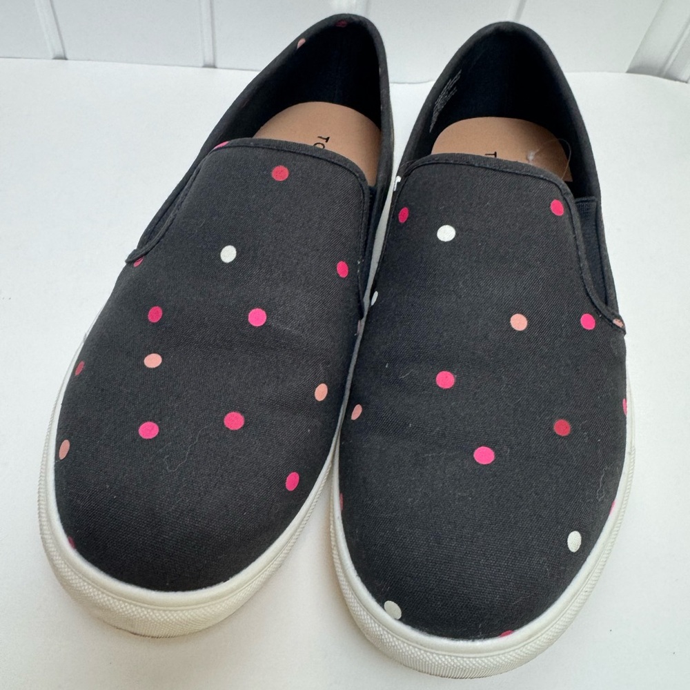 Torrid Black Polka Dot Slip-On Sneakers | 9WW | Women's | Used